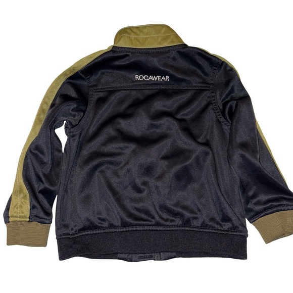 Rocawear Black and Green Jacket with Stand-Up Collar - Picture 5 of 5